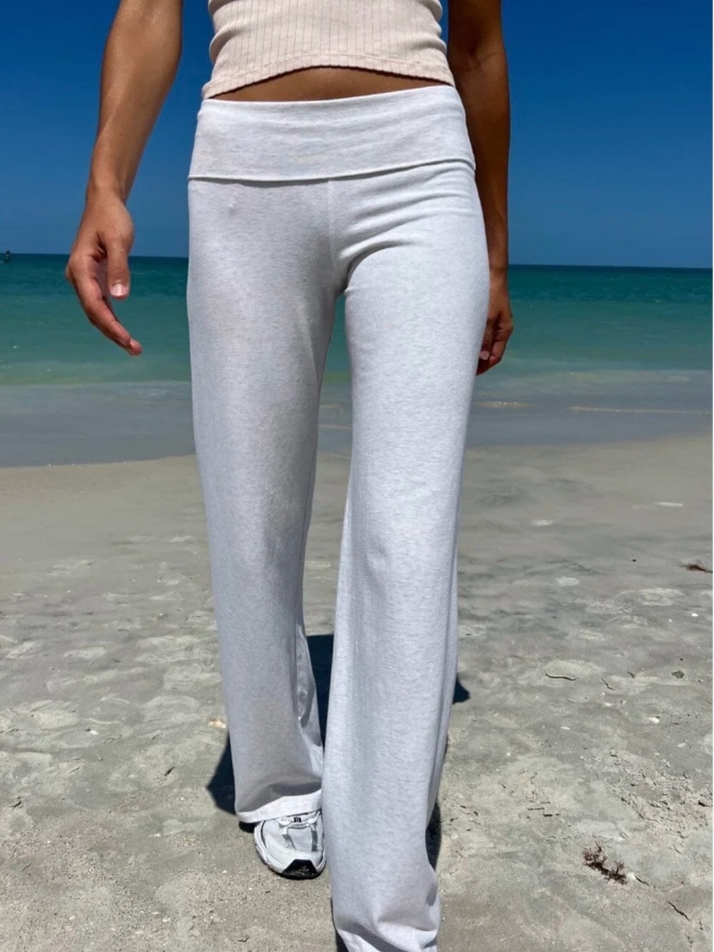 Brandy Melville light heather gray Priscilla pants NWT